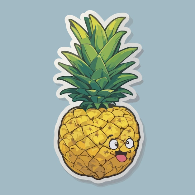 Vettore vettore di cartoni animati di ananas