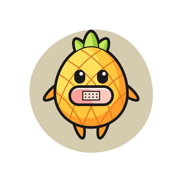 Pineapple, cute style design for t shirt, sticker, logo element