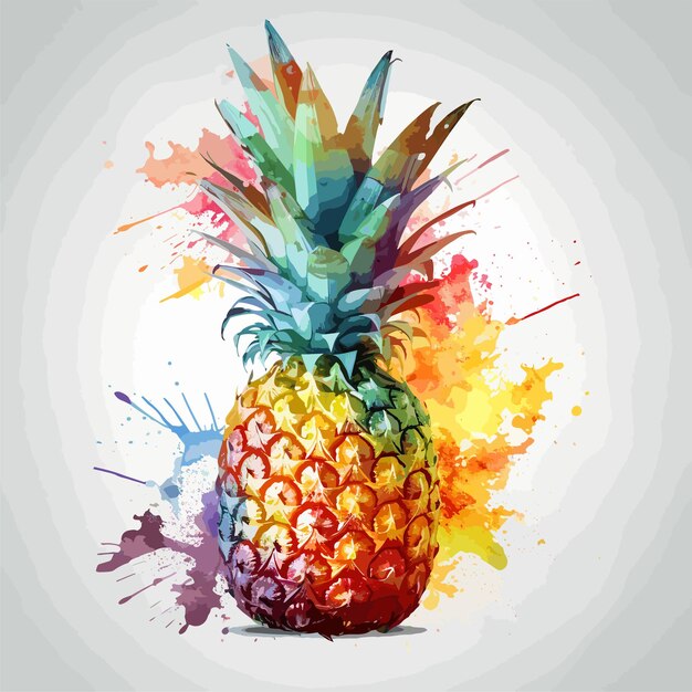 Pineapple design element illustration