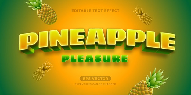 Pineapple editable text effect style 