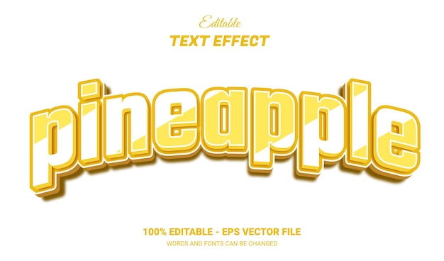 pineapple editable text effect