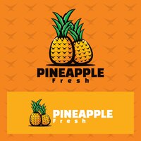 Pineapple fresh logo illustration