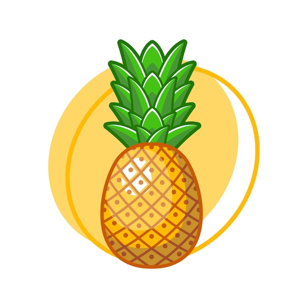 Vector pineapple fruit drawing illustration design