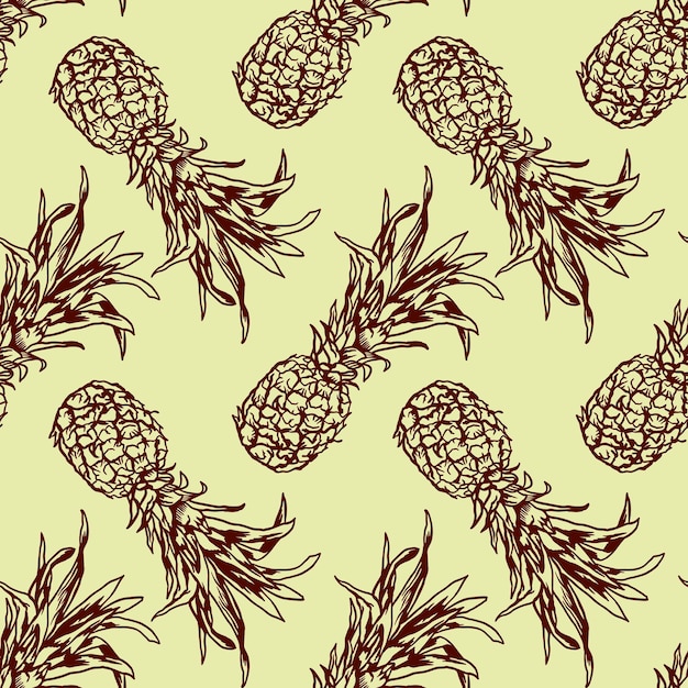 ベクトル アナナス グラフィック シームレス パターン フルーツ 服 包装 紙 壁紙 織物 カバー