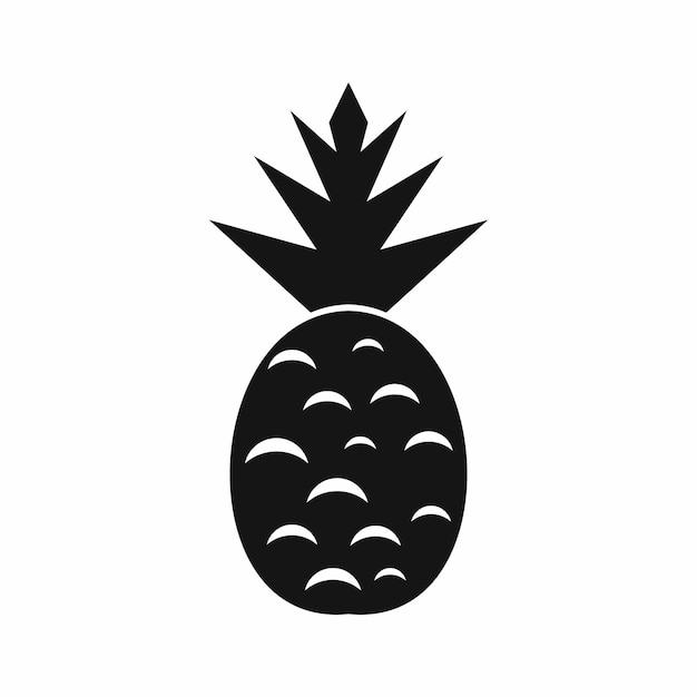 Pineapple icon in simple style isolated on white background