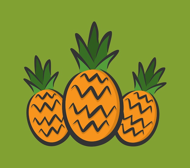 Pineapple illustration design template