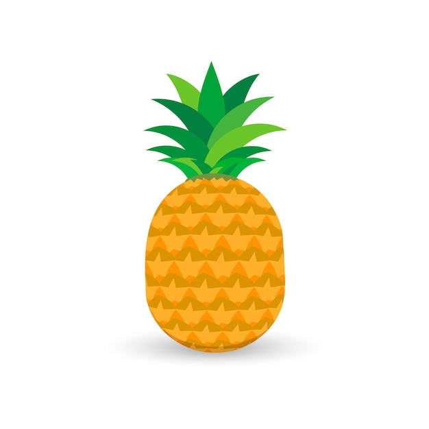Pineapple isolated on background. Vector illustration. Eps 10.
