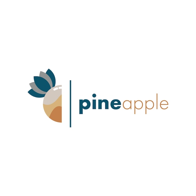 Pineapple Logo Design Concept Vector