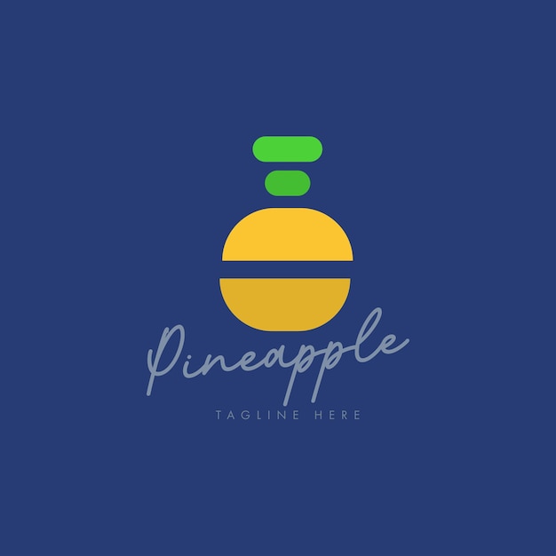 Ananas logo design concept vector