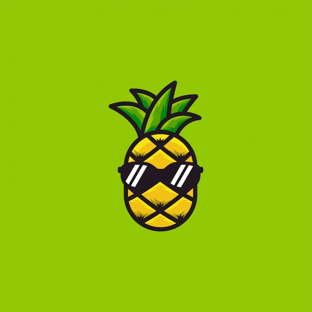 Ананас логотип дизайн вдохновение офигенно