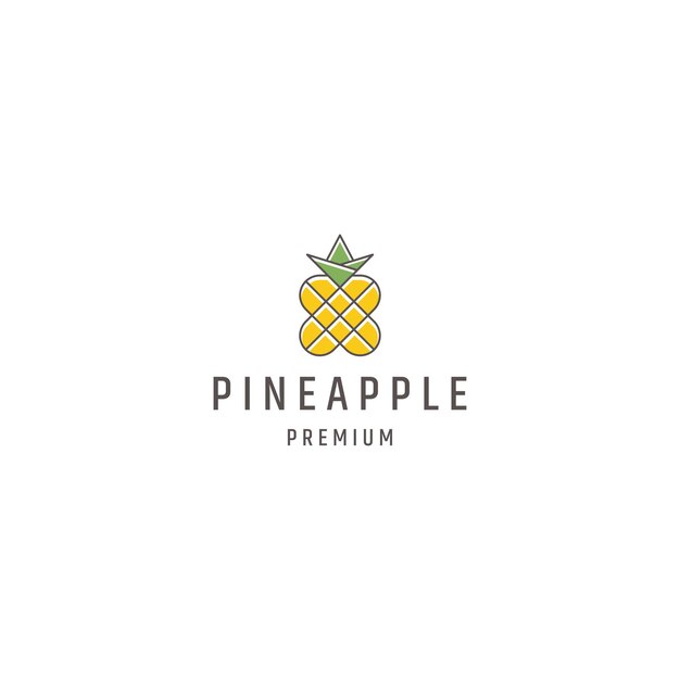 Pineapple logo icon design template