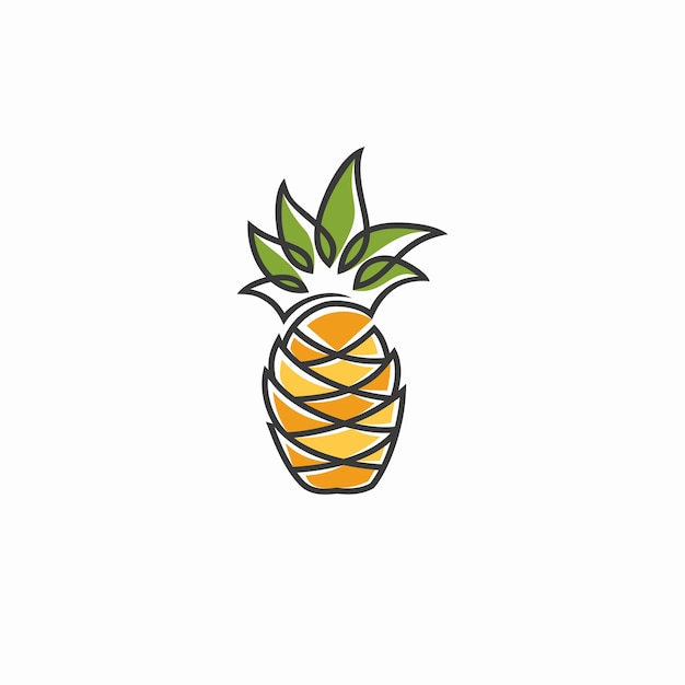 Pineapple logo vector icon illustration