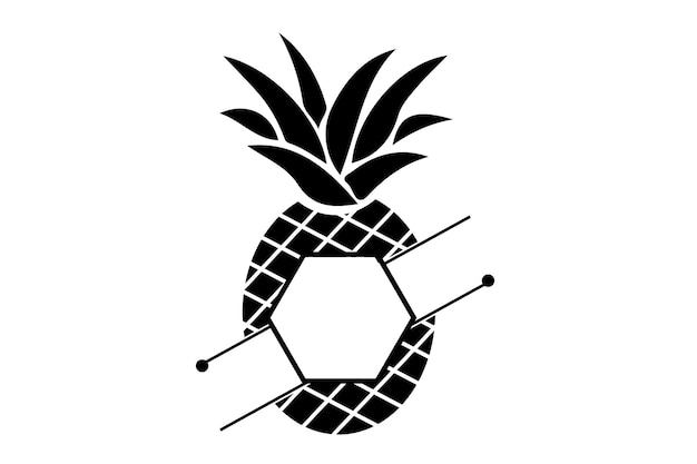 Pineapple Monogram Frames Svg Bundle