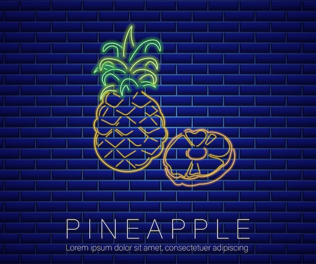 Pineapple neon sign