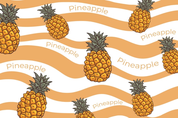 Vector pineapple pattern background