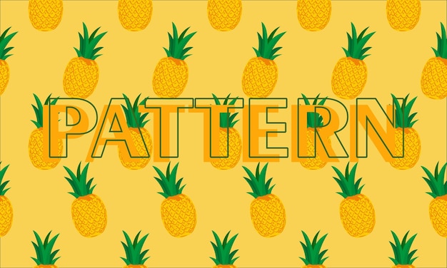 Vector pineapple pattern, fresh, textile