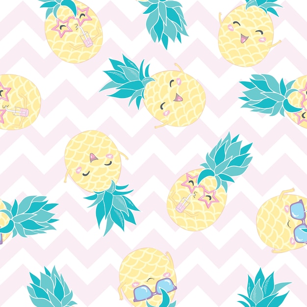 Ananas seamless pattern