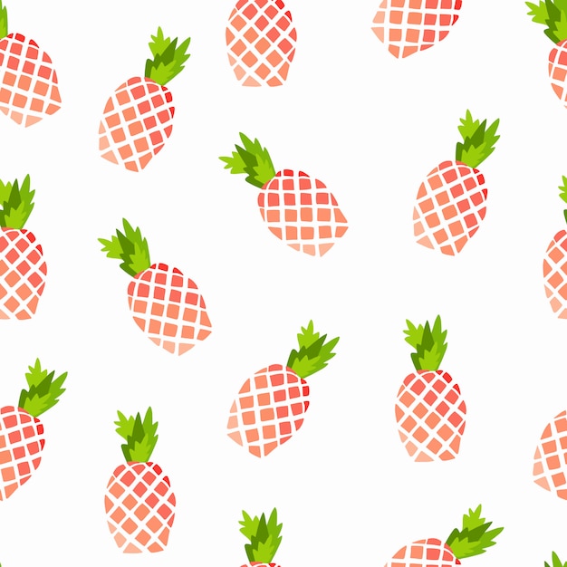 Vector pineapple seamless pattern