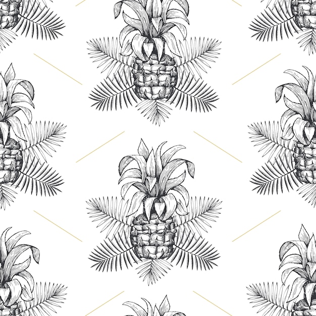 Pineapple seamless pattern