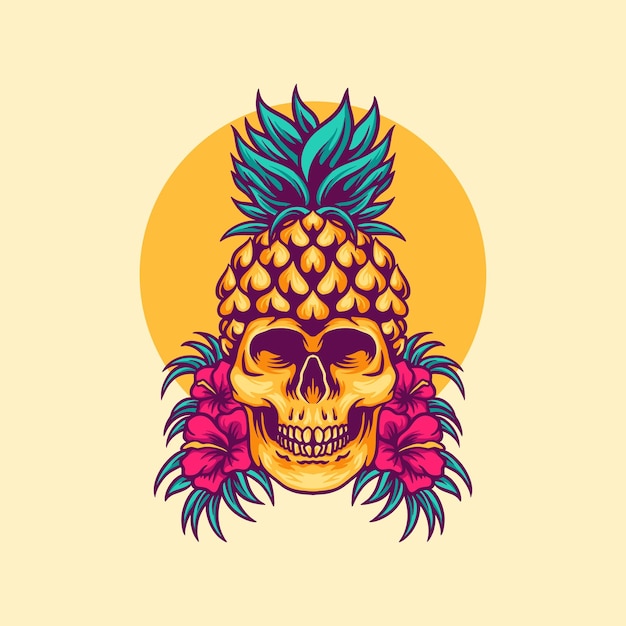 Illustrazione del cranio dell'ananas