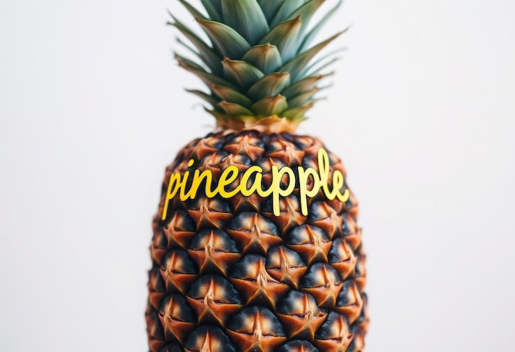 Vector a pineapple that says pineapple on it