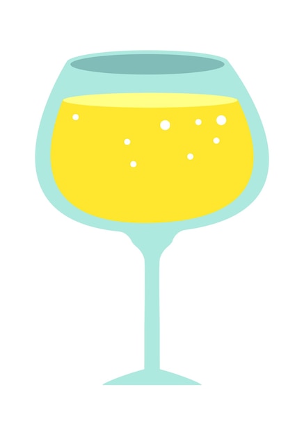 Vector pineapple tropical fruit juice in a glass vector illustration