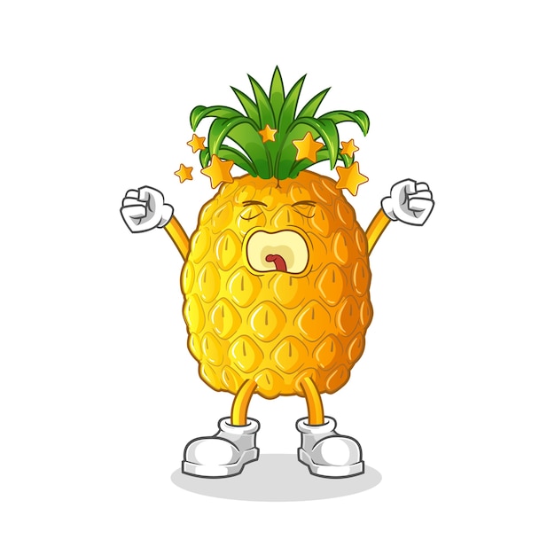 Pineapple yawn character