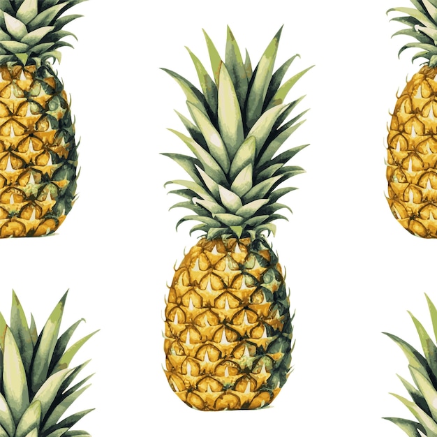 Pineapples seamless pattern textile print vector design
