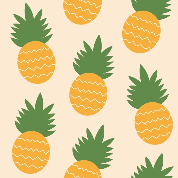 Pineapples summer juicy pattern for textile print