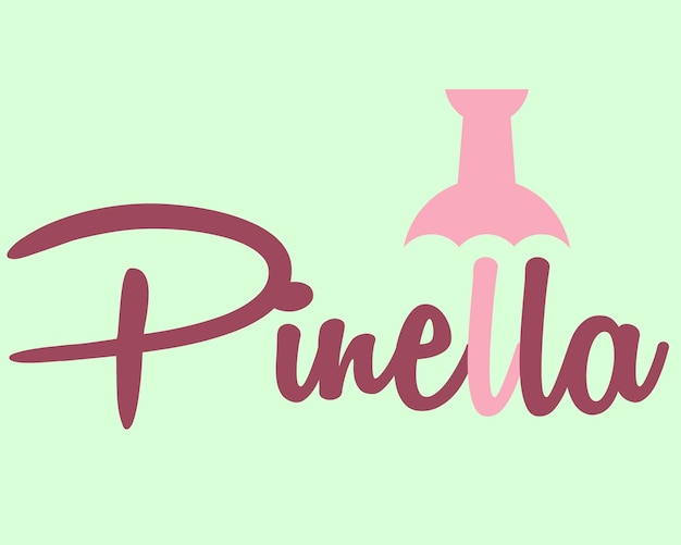 Pinella Pin and Umbrella Logo Design