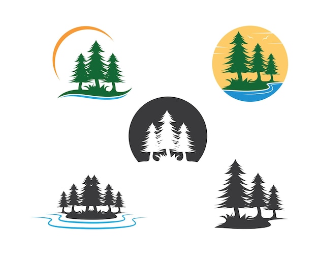 Pines tree vector illustration design