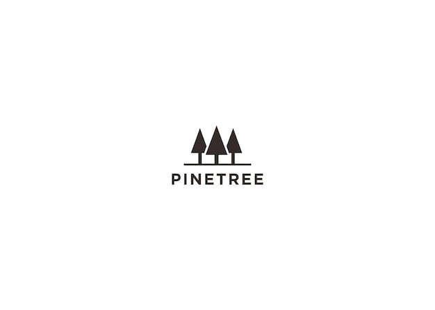 pinetree 로고 디자인 벡터 일러스트 레이 션