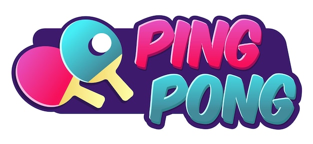 Vector ping pong banner vectorillustratie