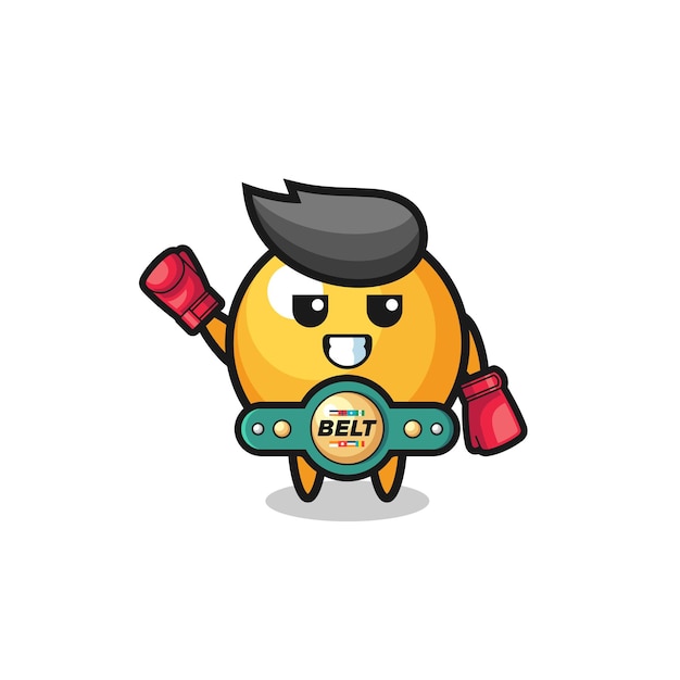 Ping pong boxer mascot character , cute design