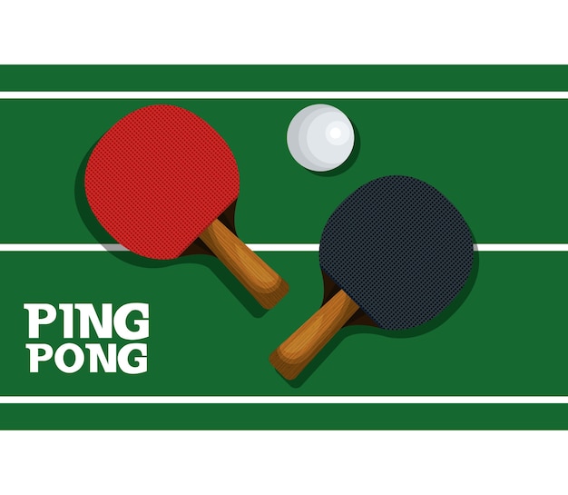 ping pong equipment sport vector illustration design