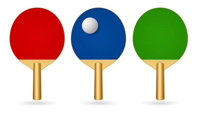 Ping pong racket pair with ball icon