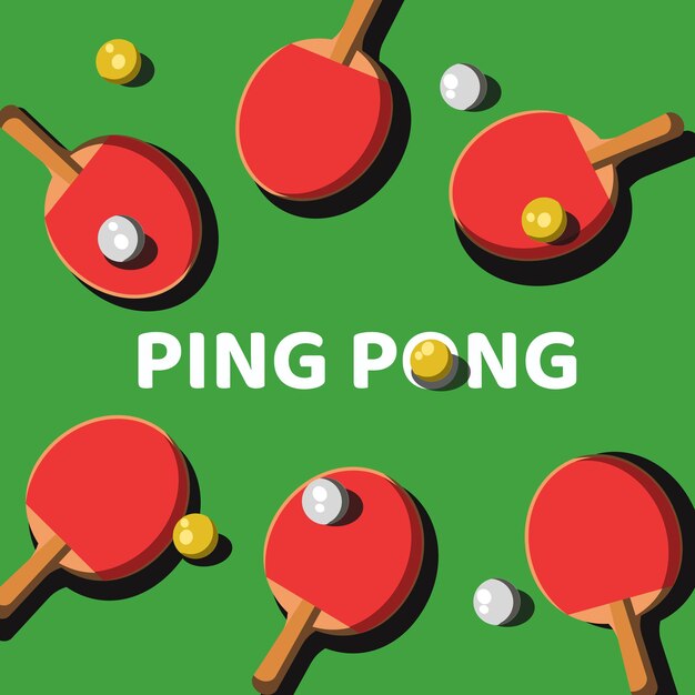 Ping pong sport pattern background vector illustration