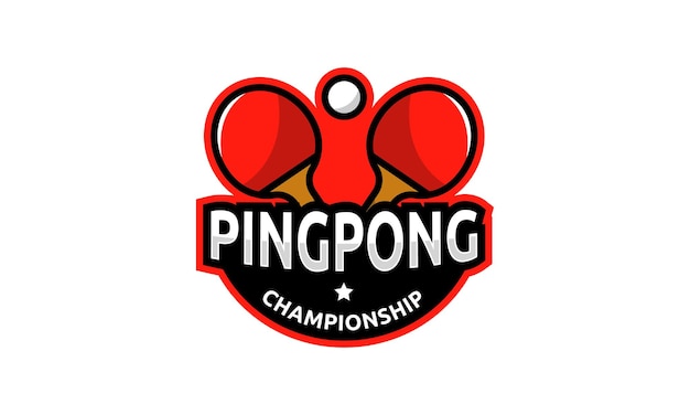 Ping pong or table tennis logo