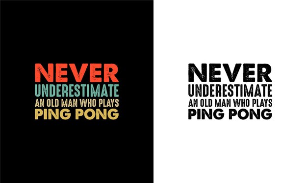 Vettore ping pong table tennis quote t shirt design, tipografia