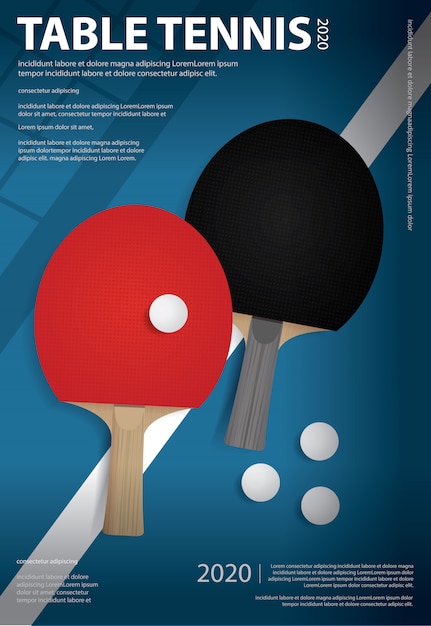 Vector pingpong poster sjabloon