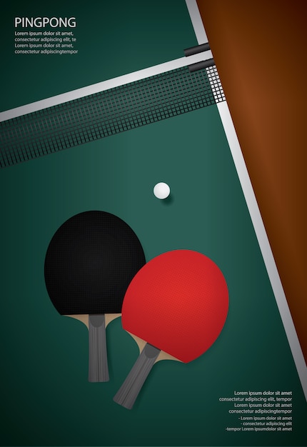 Vector pingpong poster template vector illustration