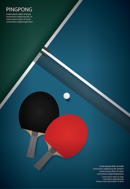 Vector pingpong poster template vector illustration