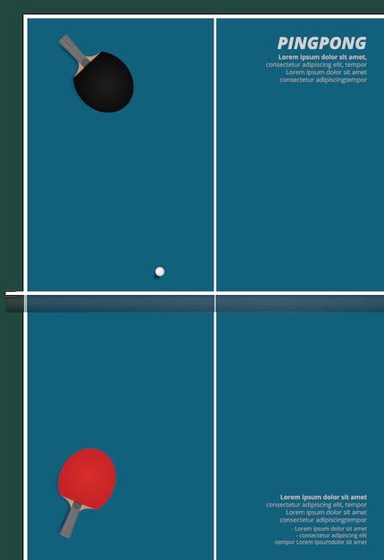 Vector pingpong poster template