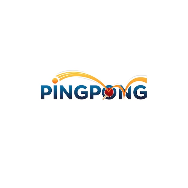 Vector pingpong wordmark logo