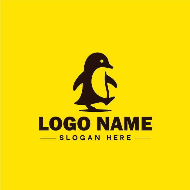 Vector pinguïn logo en icoon schoon vlak modern minimalistisch zakelijk luxe merk logo ontwerp bewerkbare vector