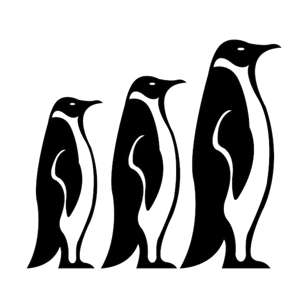 Pinguïn pictogram logo vector ontwerpsjabloon