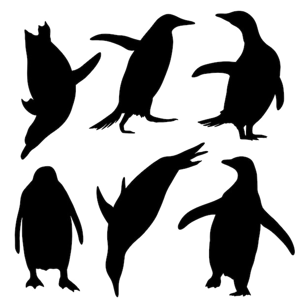 Pinguïn silhouet bundel