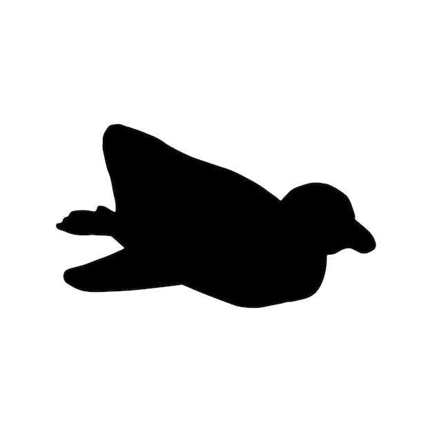 Pinguïn silhouet set collectie geïsoleerd zwart op witte achtergrond vector illustratie