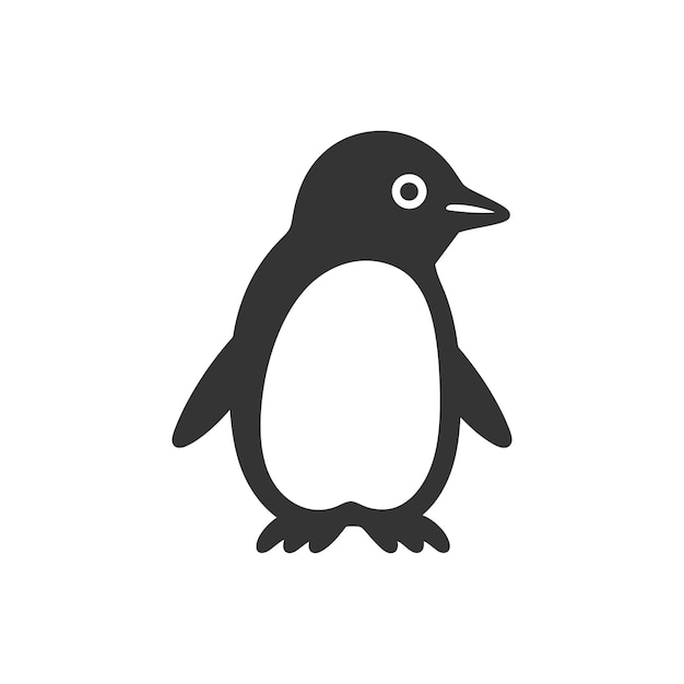 Pinguïnpictogram op witte achtergrond Eenvoudige vectorillustratie