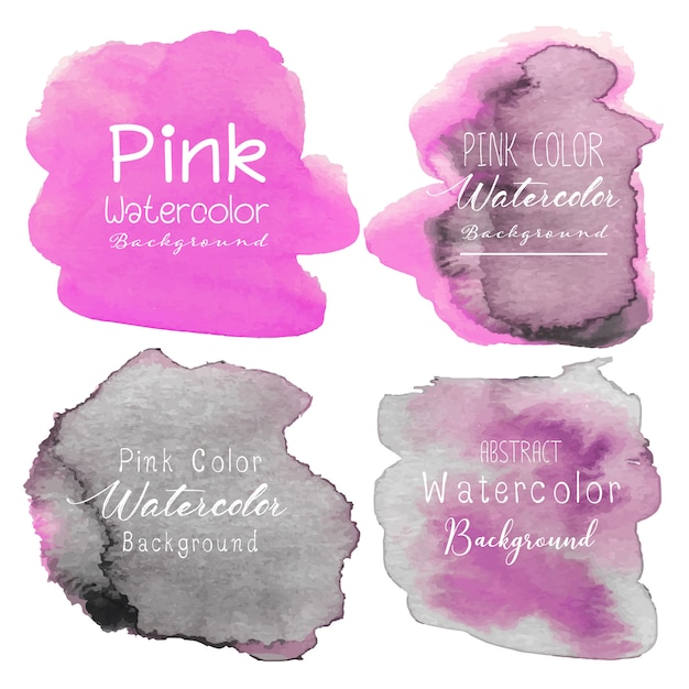 Pink abstract watercolor background